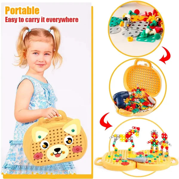 Colorful Kids Wooden Toy Storage Box
