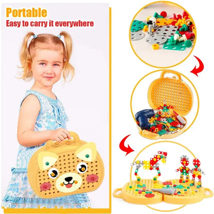 Colorful Kids Wooden Toy Storage Box