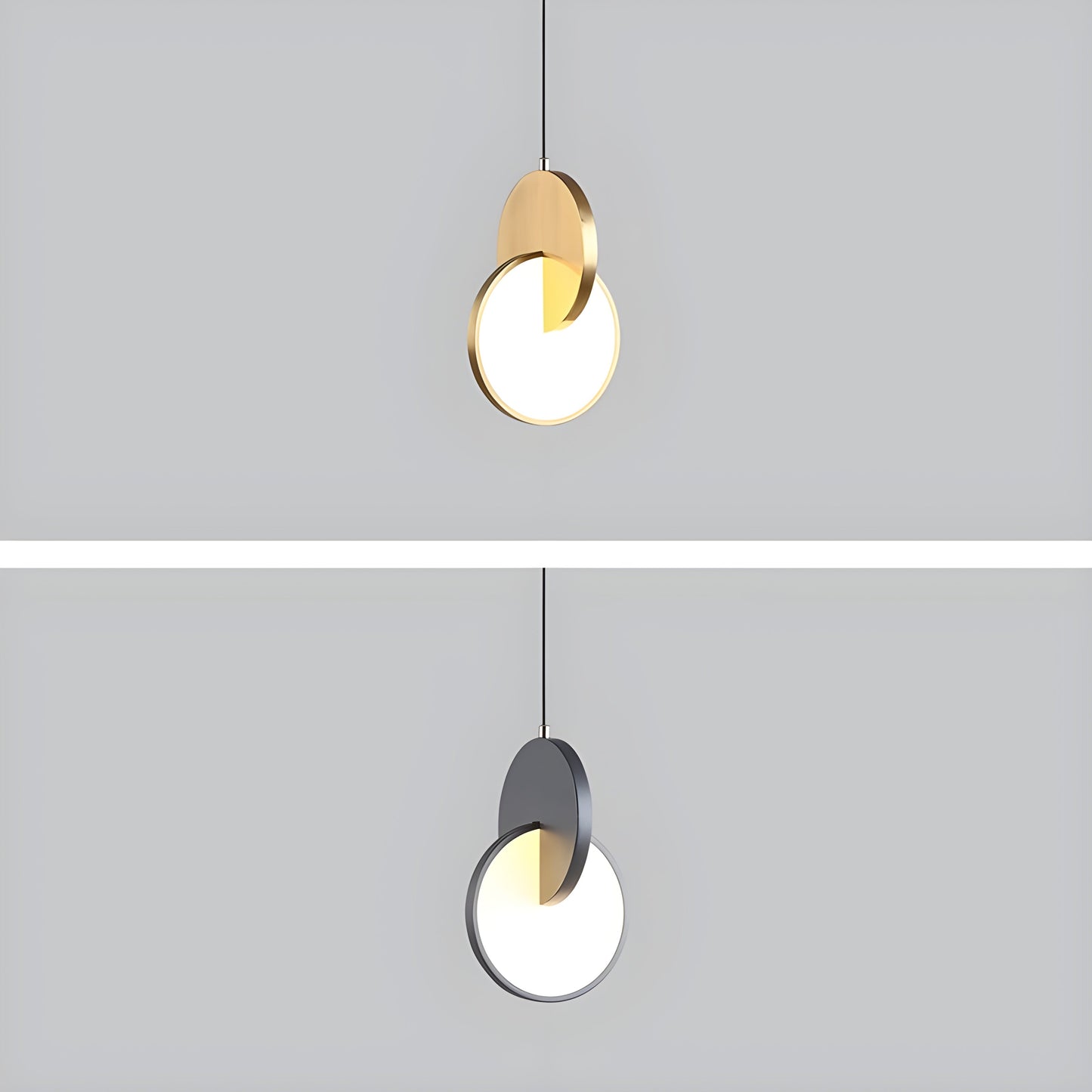 Stylish Round LED Hanging Light with Soft Warm Glow