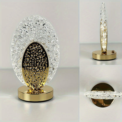 Decorative USB Desk Lamp with Soft Feather Shade