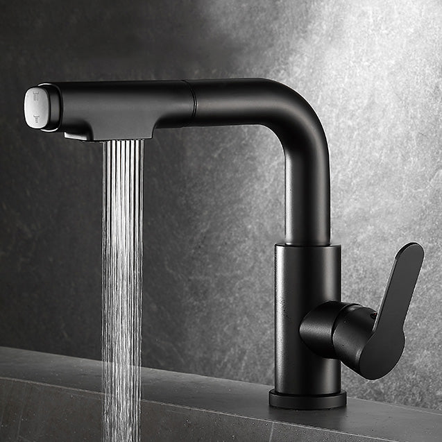 Stylish Kitchen Sink Faucet Pull Down Brass Handle