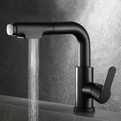 Stylish Kitchen Sink Faucet Pull Down Brass Handle