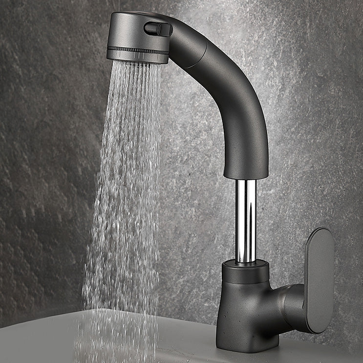 Stylish Kitchen Sink Faucet Pull Down Brass Handle