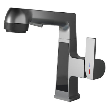 Stylish Kitchen Sink Faucet Pull Down Brass Handle