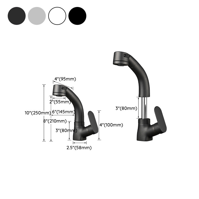 Stylish Kitchen Sink Faucet Pull Down Brass Handle