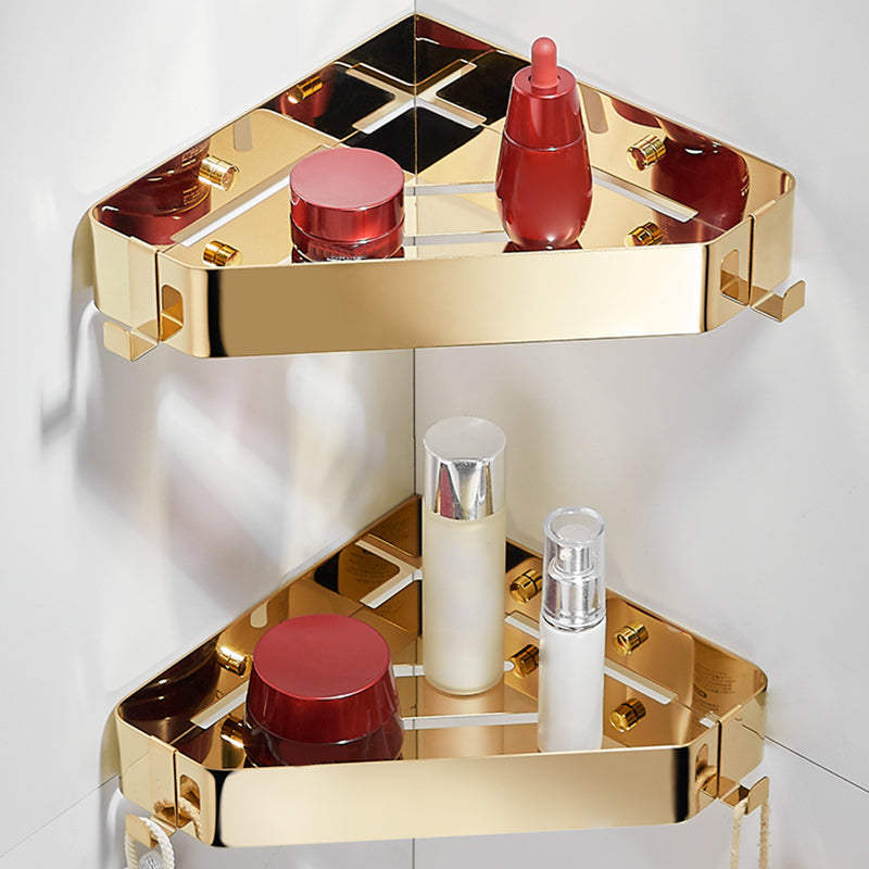 Contemporary 3-Piece Stainless Steel Bathroom Shelf Set