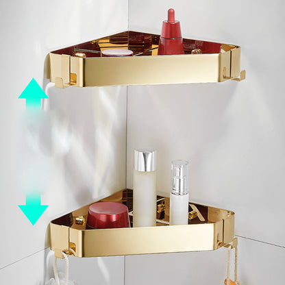 Contemporary 3-Piece Stainless Steel Bathroom Shelf Set