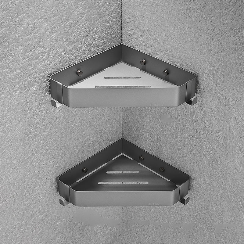 Contemporary 3-Piece Stainless Steel Bathroom Shelf Set