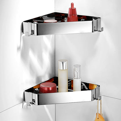 Contemporary 3-Piece Stainless Steel Bathroom Shelf Set