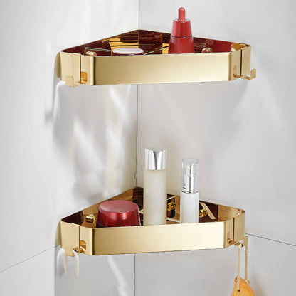 Contemporary 3-Piece Stainless Steel Bathroom Shelf Set