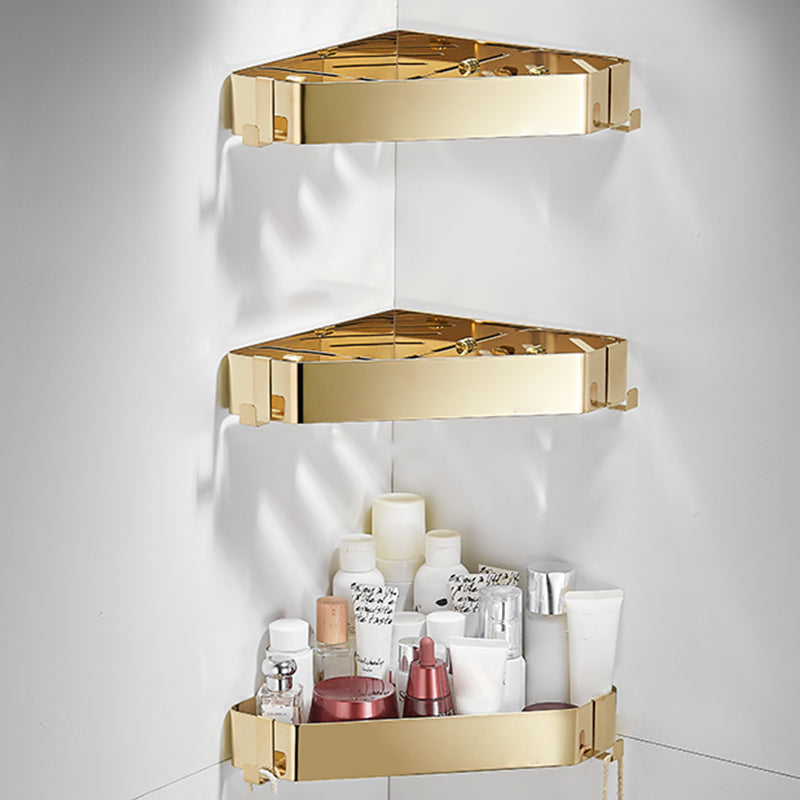 Contemporary 3-Piece Stainless Steel Bathroom Shelf Set