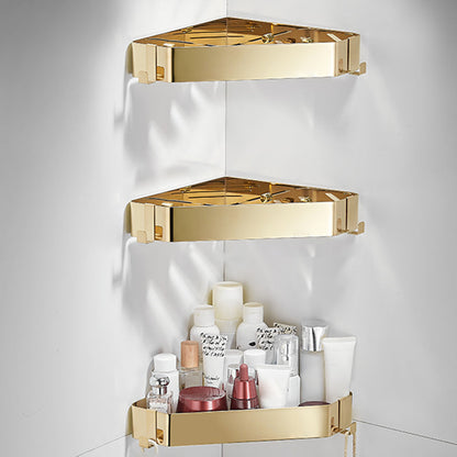 Contemporary 3-Piece Stainless Steel Bathroom Shelf Set