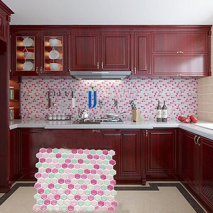 Vibrant Glass Backsplash Tile Sticker for Kitchen Wall
