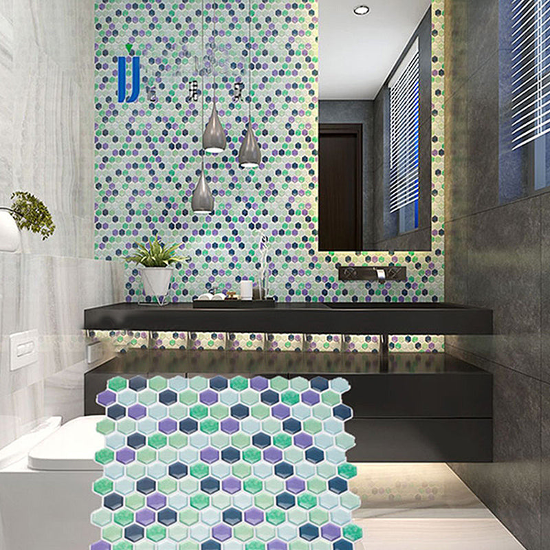 Vibrant Glass Backsplash Tile Sticker for Kitchen Wall