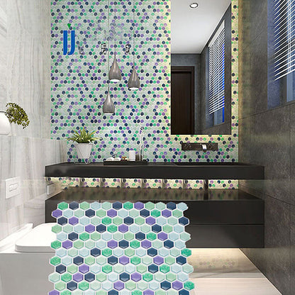 Vibrant Glass Backsplash Tile Sticker for Kitchen Wall