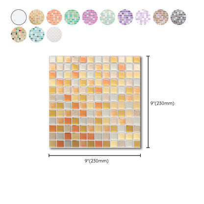 Vibrant Glass Backsplash Tile Sticker for Kitchen Wall