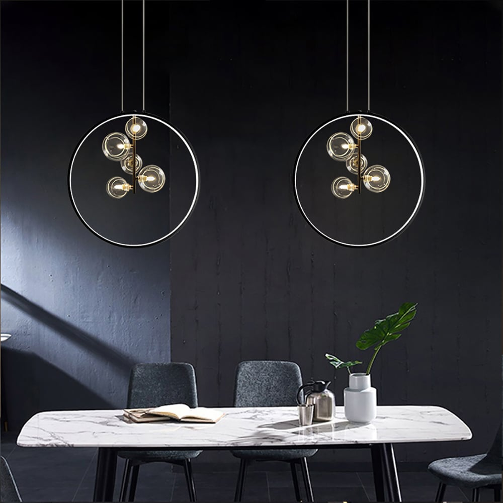 Simple Glass Globe Pendant Light Fixture