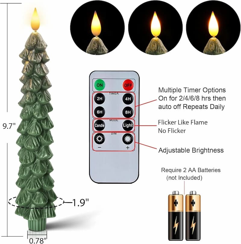Warm LED Christmas Candles for Home Decor