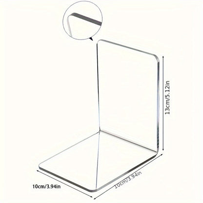 Stylish L-Shaped Clear Book Stand