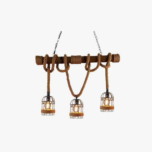 Vintage Industrial Wooden Pendant Lamp - Befez