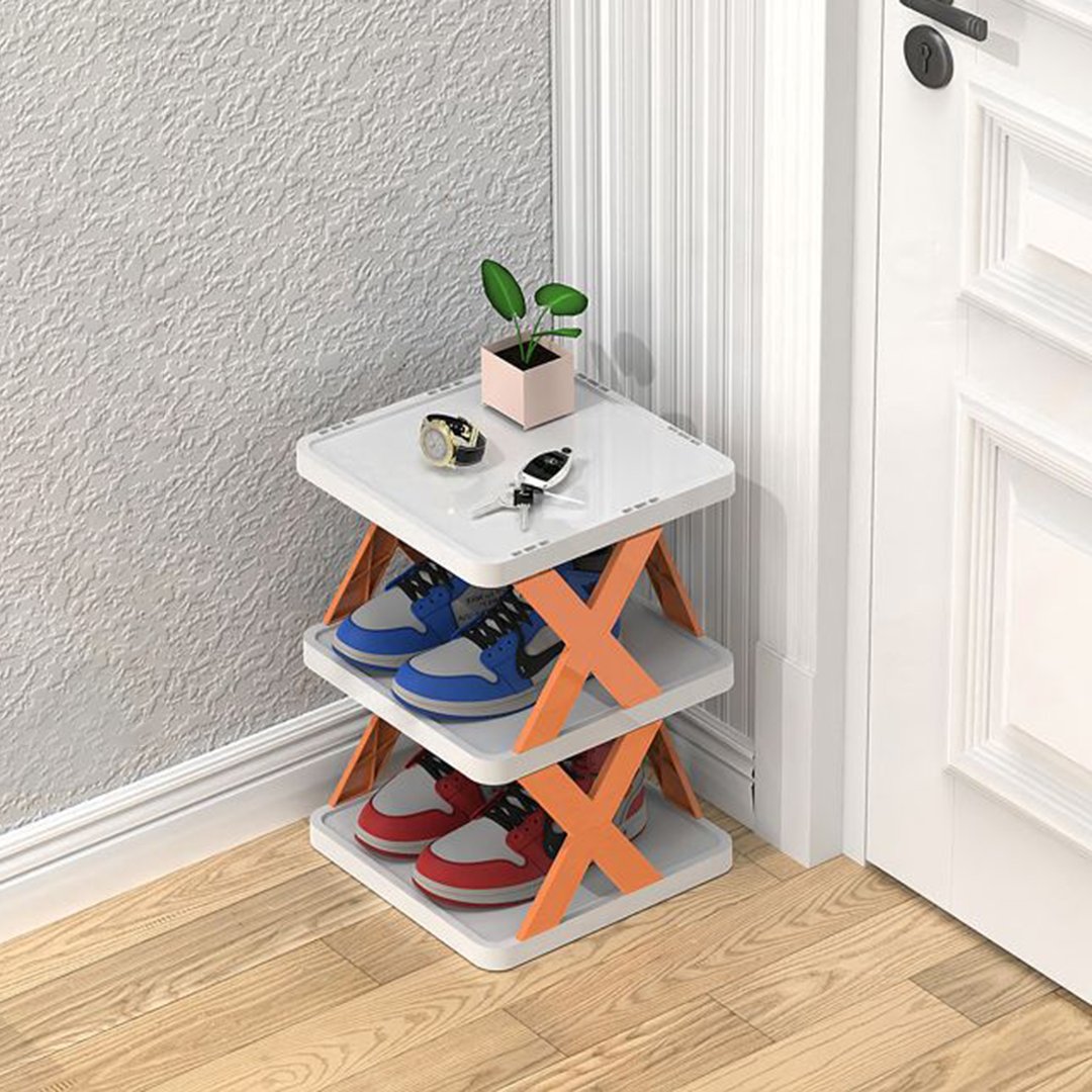 Compact 3-Tier Stackable Shoe Organizer