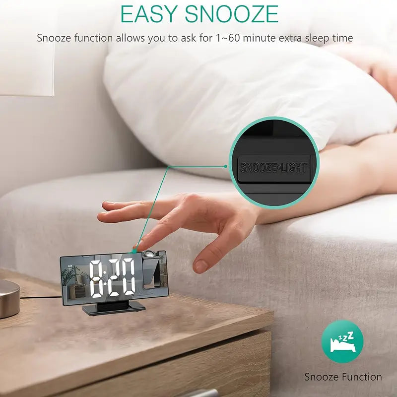 Adjustable LED Digital Alarm Clock with Temperature Display