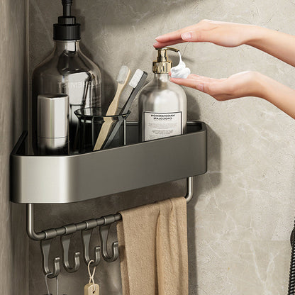 Sticky Metal Bathroom Shelf Organizer