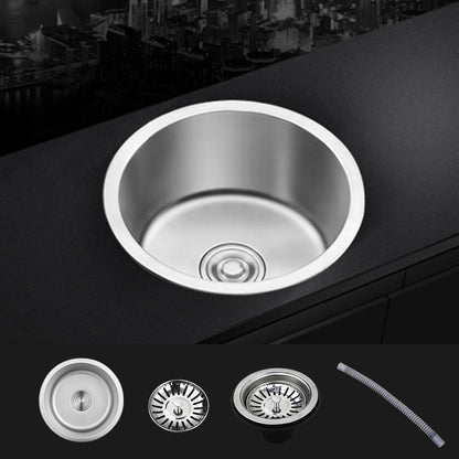 Modern Round Stainless Steel Kitchen Sink with Strainer