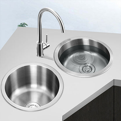 Modern Round Stainless Steel Kitchen Sink with Strainer