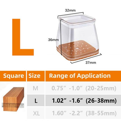 Clear Furniture Leg Protectors with Felt Bottoms