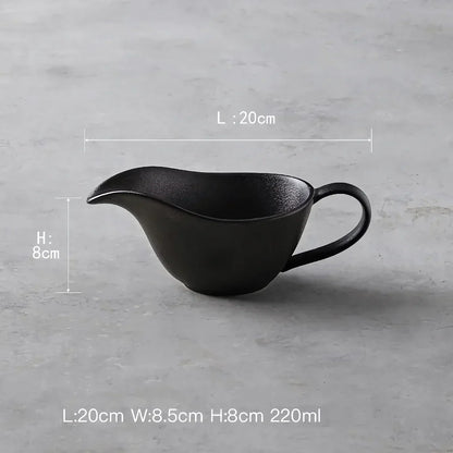 Stylish White Sauce Boat 220ml - Befez