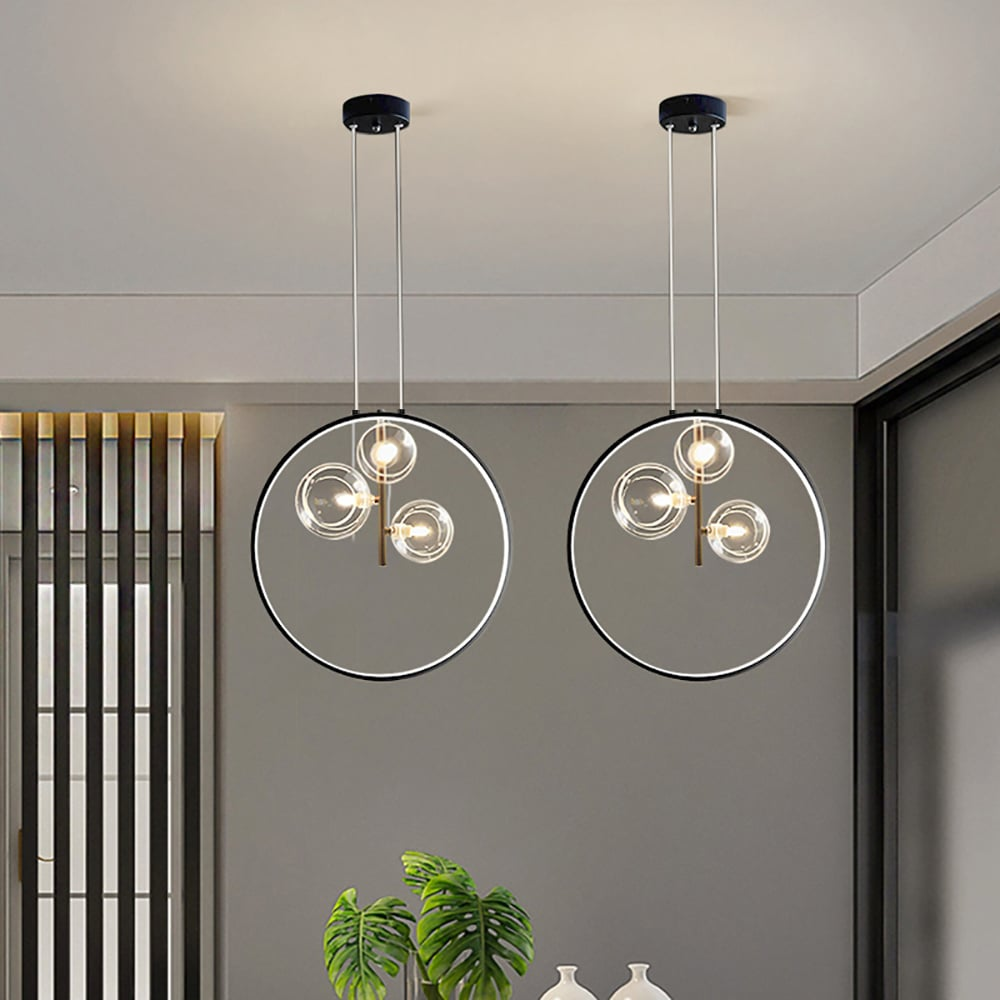 Simple Glass Globe Pendant Light Fixture