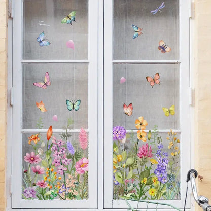 Vibrant Flower Window Decal Sticker
