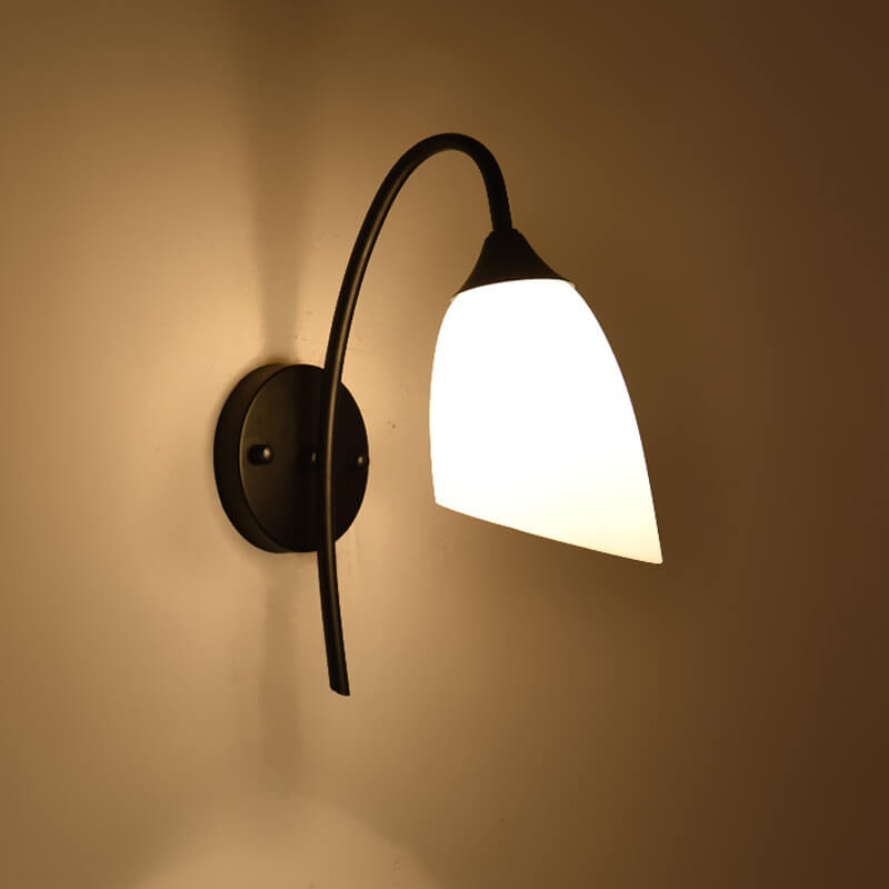 Contemporary Swing Arm Wall Clock Lamp