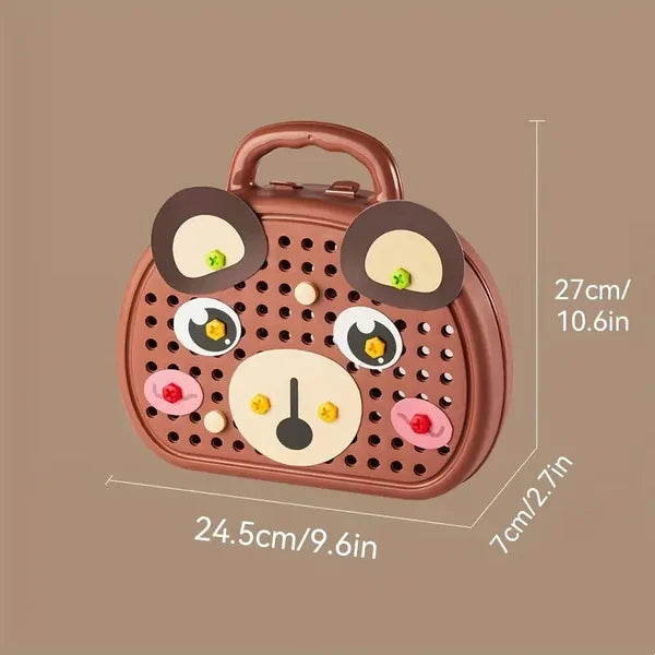 Colorful Kids Wooden Toy Storage Box