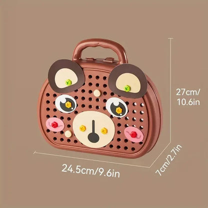 Colorful Kids Wooden Toy Storage Box