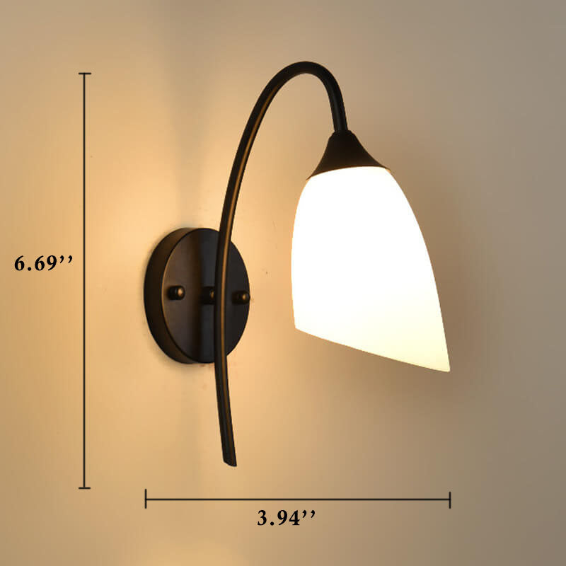 Contemporary Swing Arm Wall Clock Lamp