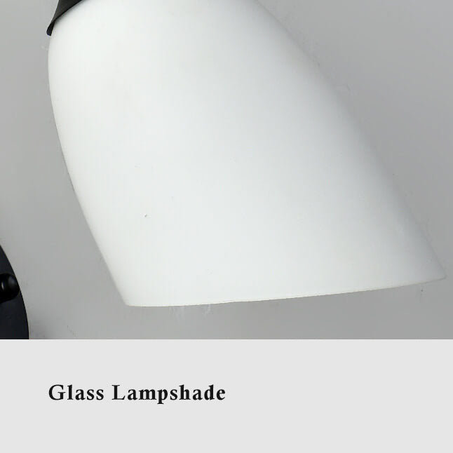 Contemporary Swing Arm Wall Clock Lamp