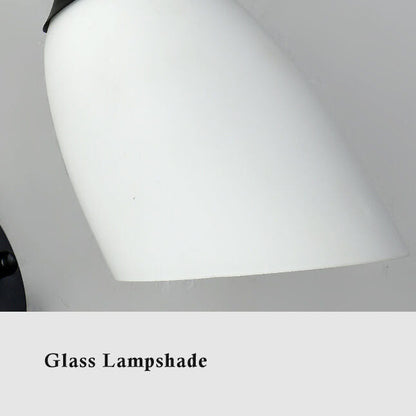 Contemporary Swing Arm Wall Clock Lamp