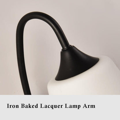Contemporary Swing Arm Wall Clock Lamp