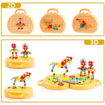 Colorful Kids Wooden Toy Storage Box