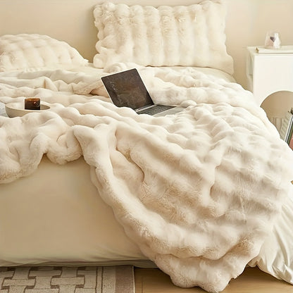Cozy Rabbit Plush Throw Blanket - Soft and Durable