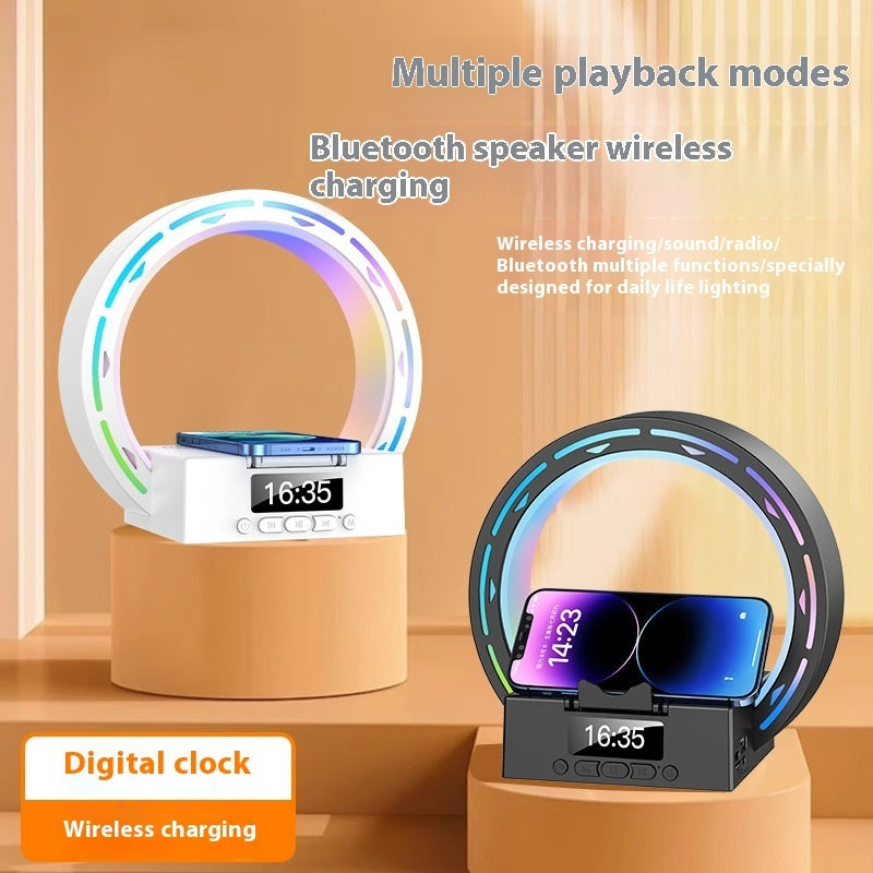 Wireless Speaker Lamp with USB Charger and Clock