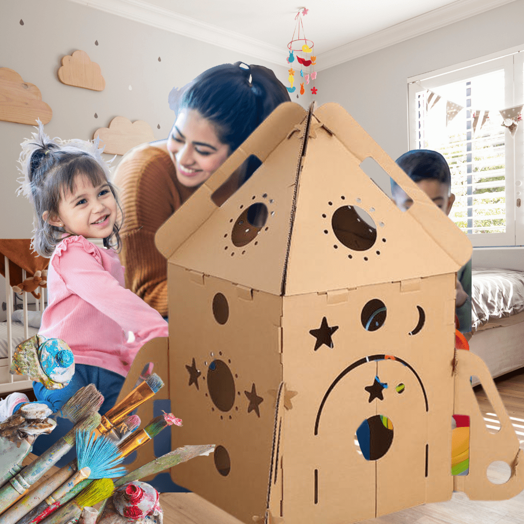 Educational Cardboard Building Kit - DIY Play Figures Set