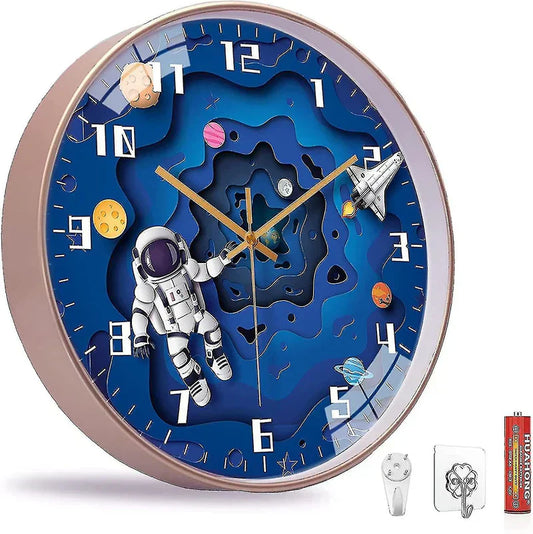 Colorful Fun Childrens Bedroom Wall Clock - Befez