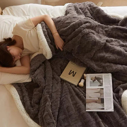 Plush Soft Wool Throw Blanket