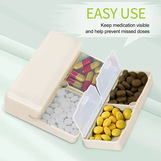 Compact 7 Pocket Pill Box Organizer