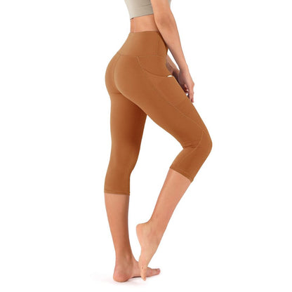 Women's Comfortable Capri Leggings with Pockets