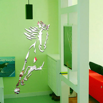 Beautiful 3D Horse Mirror Wall Art Decoration