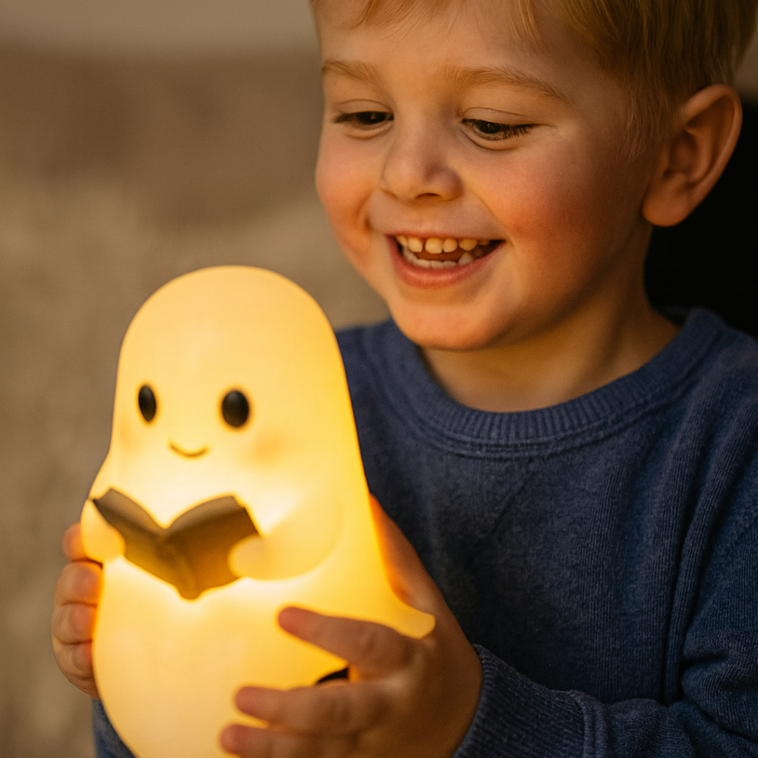 Cozy Table Night Light - Warm Handmade Bedroom Lamp